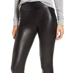 New Spanx Faux Leather Leggings Petite Medium